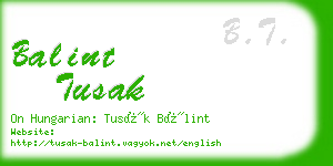 balint tusak business card